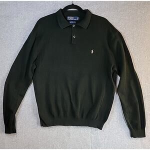 Vintage POLO RALPH LAUREN Pima Cotton Italian Yarn Sweater Men XL Hong Kong